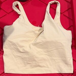 Lululemon pale yellow  Crop Top